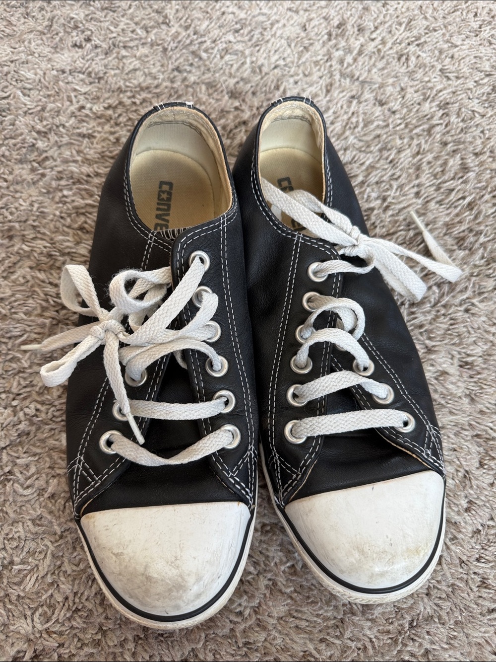Converse leather all star low top sneakers